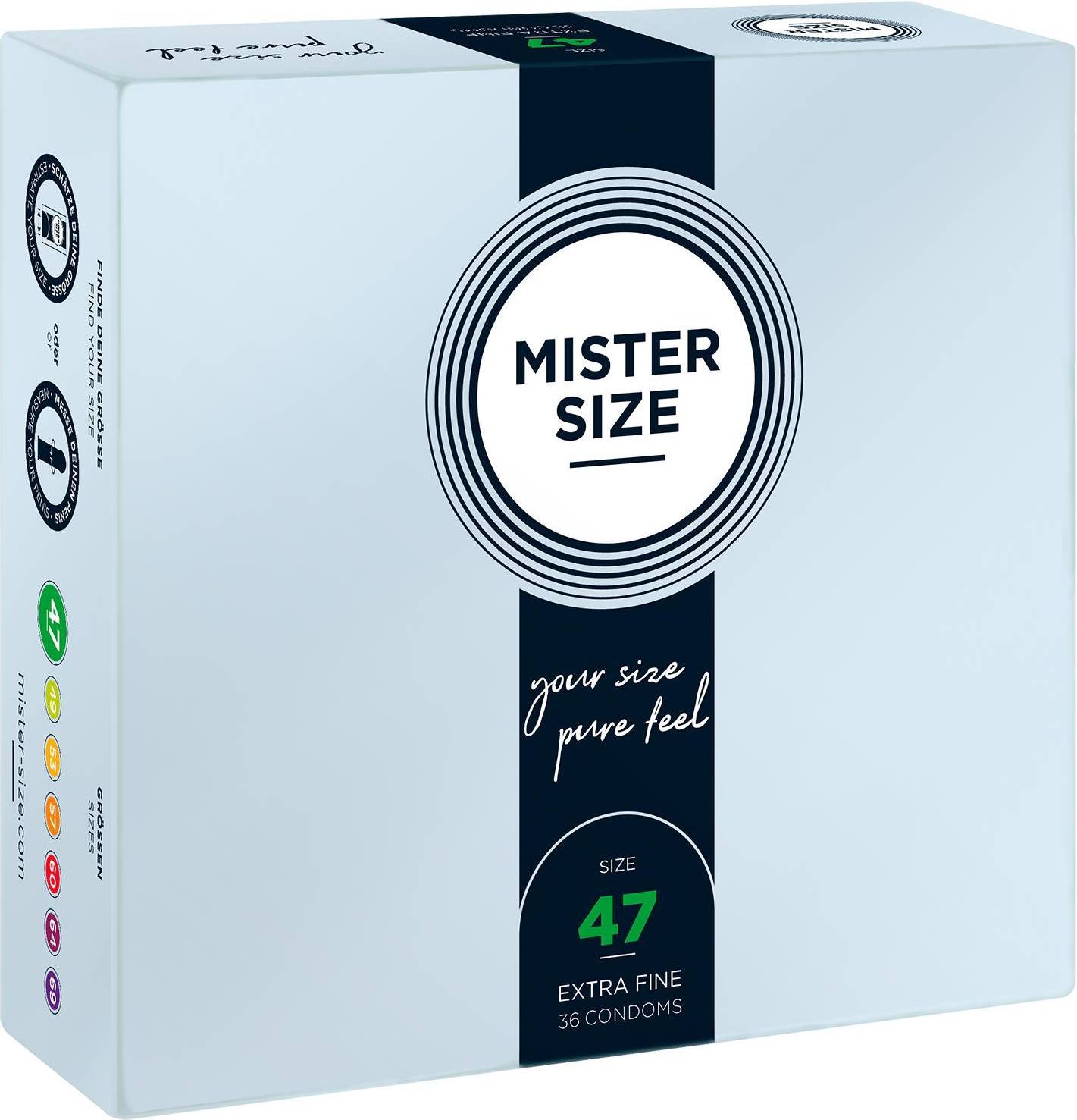  Bild på Mister Size Pure Feel 47mm 36-pack kondomer