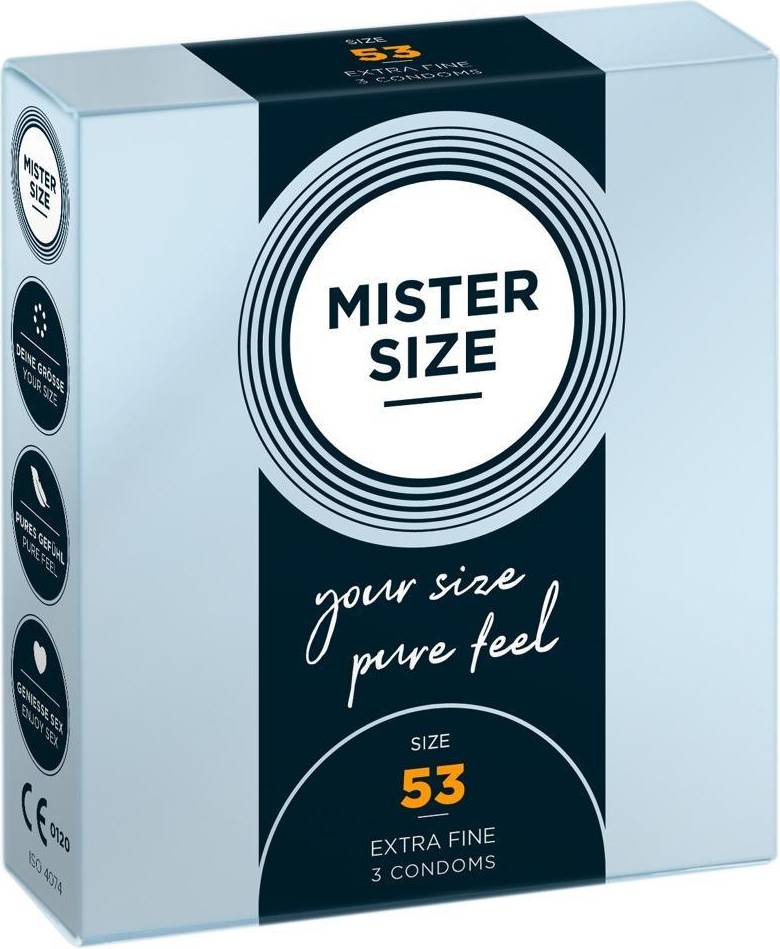  Bild på Mister Size Pure Feel 53mm 3-pack kondomer