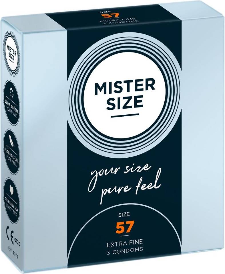  Bild på Mister Size Pure Feel 57mm 3-pack kondomer