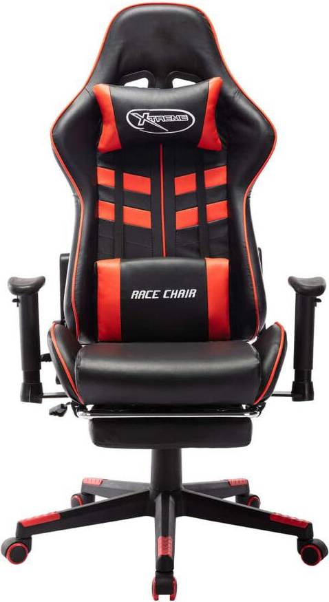  Bild på vidaXL Extendable Footrest Gaming Chair - Black/Red gamingstol
