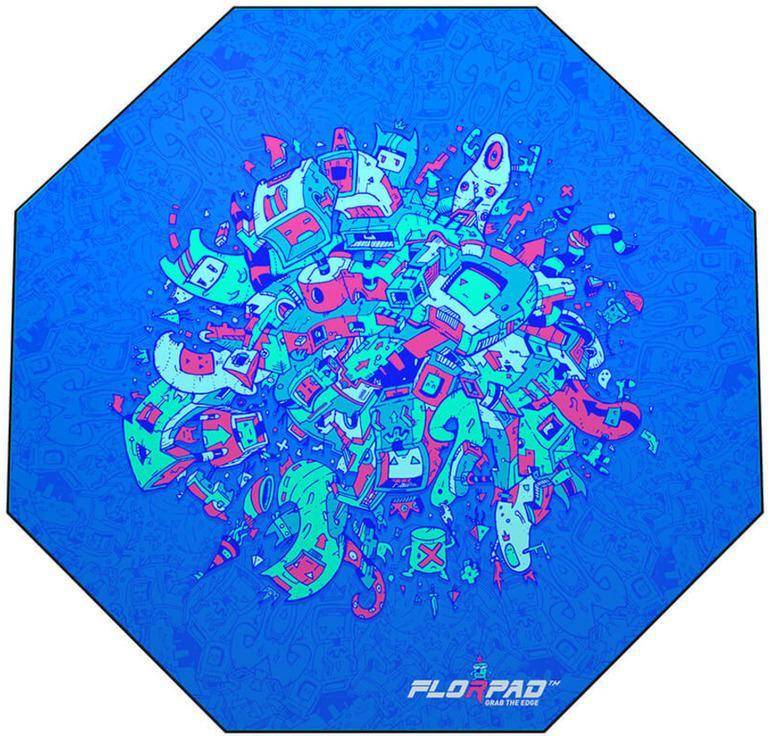  Bild på Florpad X-Rayz Floor Mat - Blue golvskydd gaming