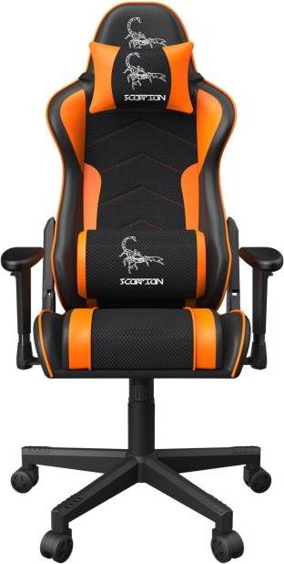  Bild på Gembird Scorpion Ergonomic Gaming Chair - Black Mesh/Orange Skin gamingstol