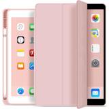 eSTUFF Pencil case Skärmskydd för surfplatta polyuretanläder, termoplastisk polyuretan (TPU) rosa 9.7" för Apple 9.7-inch iPad (5:e generat