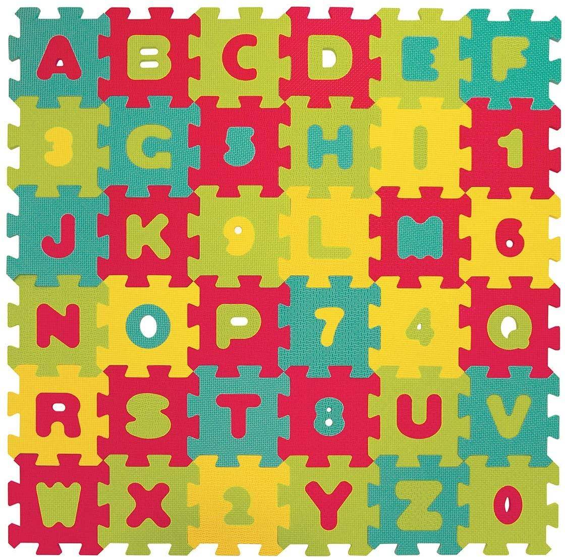  Bild på Ludi Foam Puzzle Pieces with Numbers & Letters lekmatta