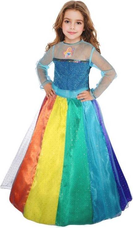 Bild på Ciao Barbie Rainbow Costume (Long dress, underskirt) 8-10 years