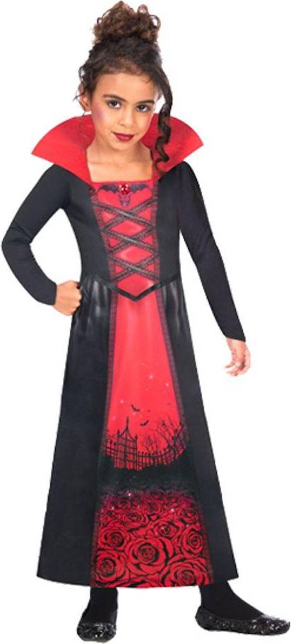 Bild på Amscan Vampyrklänning Rosor Barn Maskeraddräkt X-Large 10-12