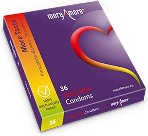  Bild på MoreAmore Tasty Skin 36-pack kondomer
