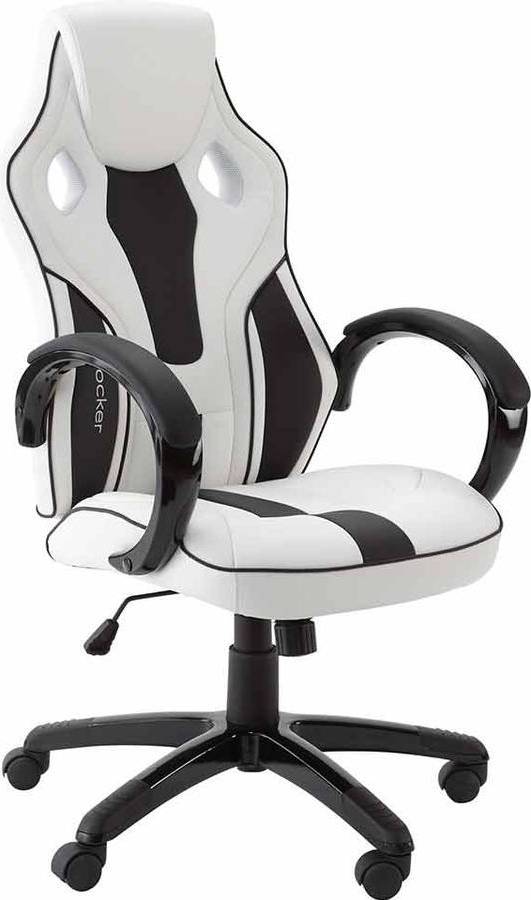  Bild på X-Rocker Maverick Ergonomic Office Gaming Chair - White/Black gamingstol