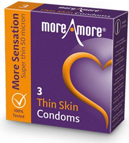  Bild på MoreAmore Thin Skin 3-pack kondomer