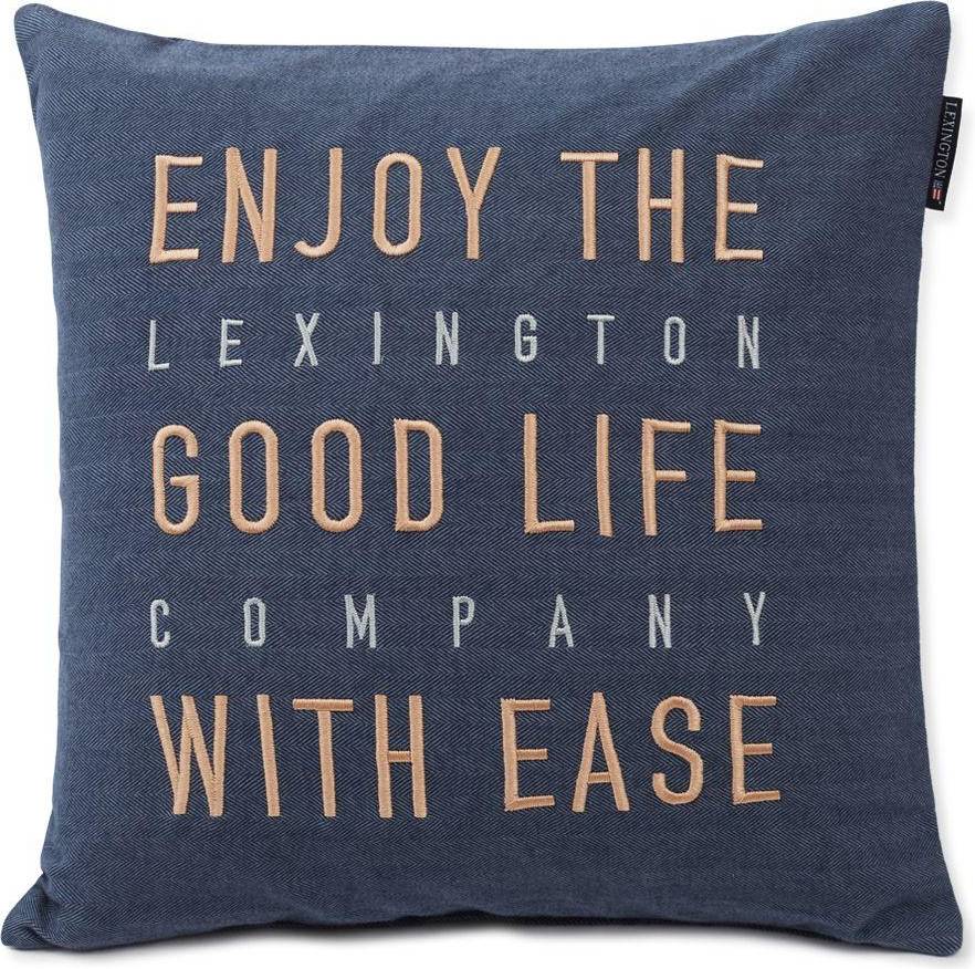  Bild på Lexington Good Life Kuddöverdrag Blå (50x50cm) prydnadskudde