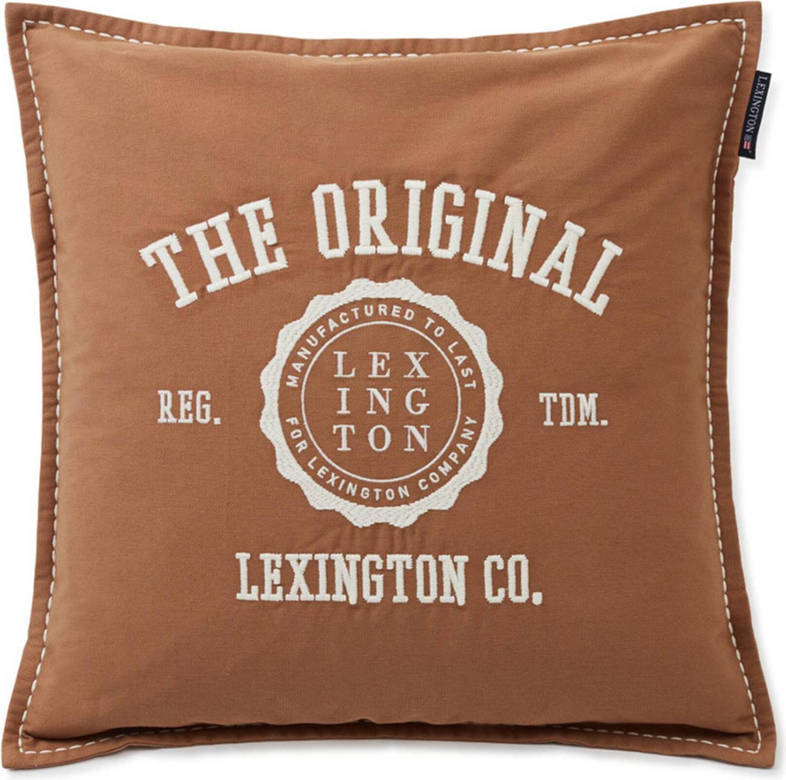  Bild på Lexington Logo Message Kuddöverdrag Beige (50x50cm) prydnadskudde