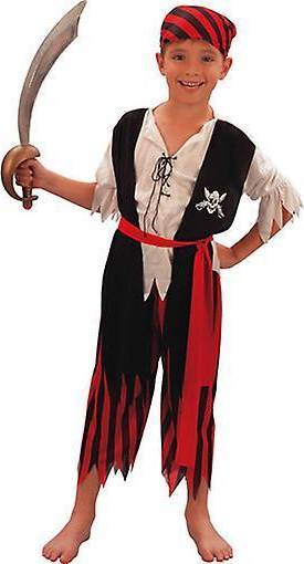 Bild på Fyasa kostym Pirate boy svart/röd storlek 122-140