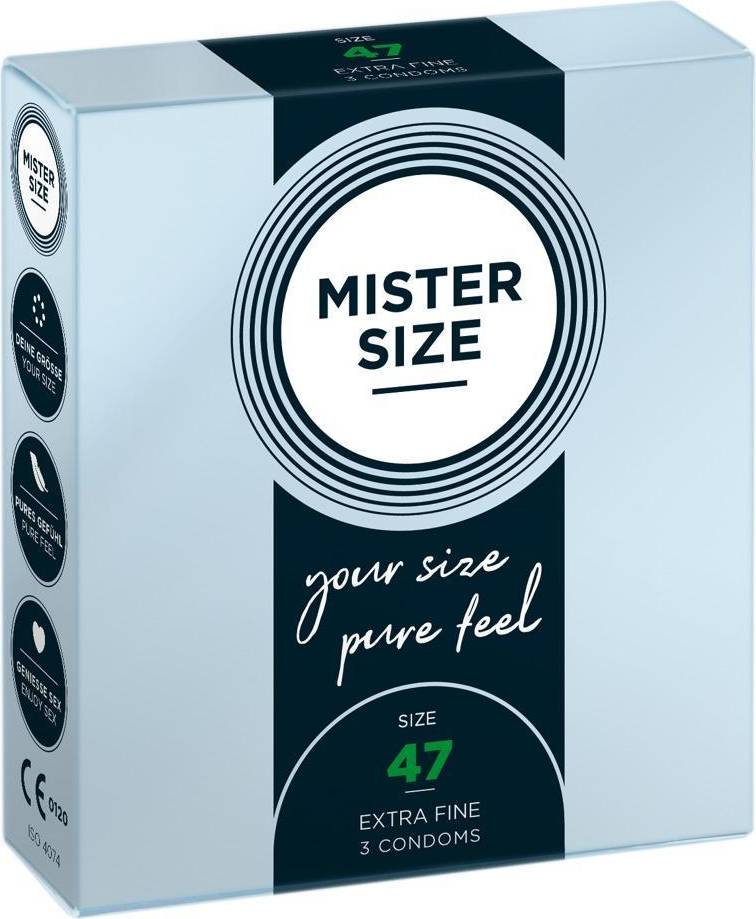  Bild på Mister Size Pure Feel 47mm 3-pack kondomer