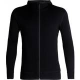 Tröjor & Hoodies Icebreaker RealFleece Merino Elemental Long Sleeve Zip Hood Jacket Men - Black