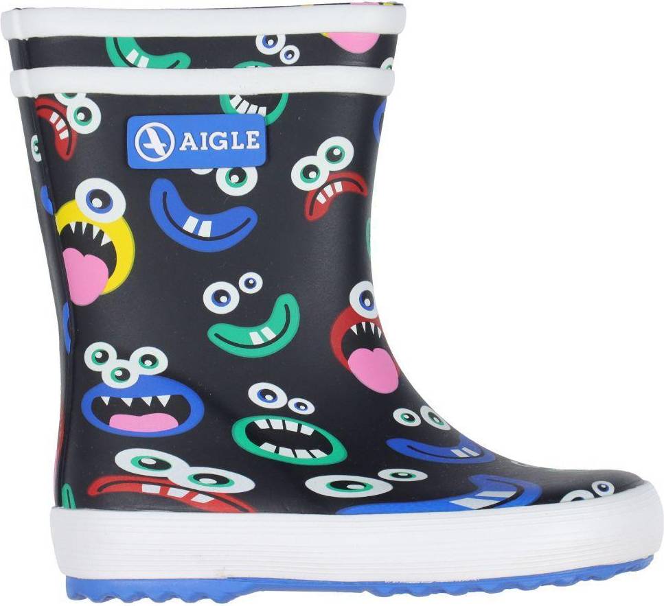  Bild på Aigle Baby Flac Theme Monstres Rain Boots - Black gummistövlar