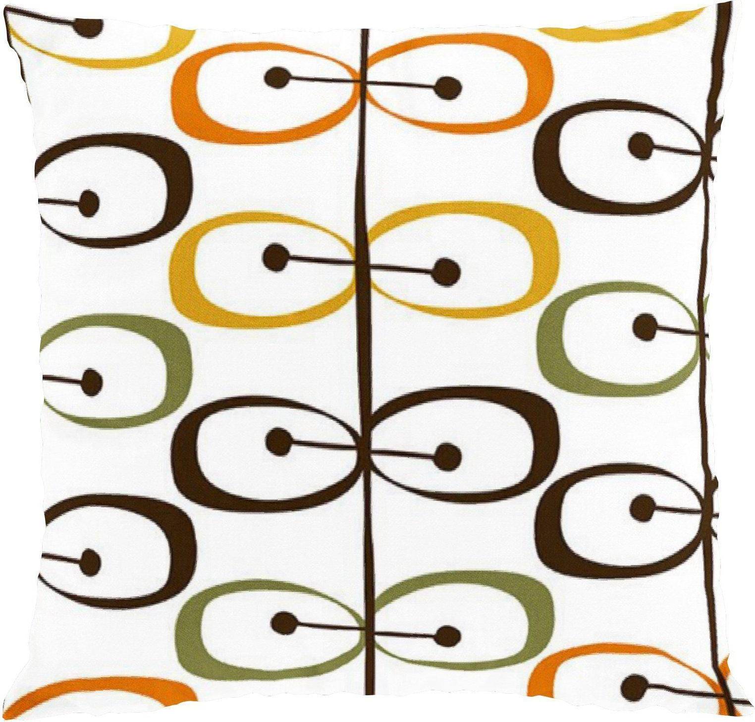  Bild på Arvidssons Textil Kiwi Kuddöverdrag Vit, Gul (45x45cm) prydnadskudde