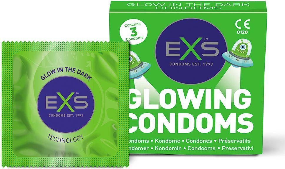  Bild på EXS Glown In The Dark 3-Pack kondomer