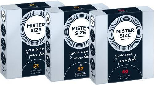  Bild på Mister Size Pure Feel Trial 53-57-60mm 9-pack kondomer