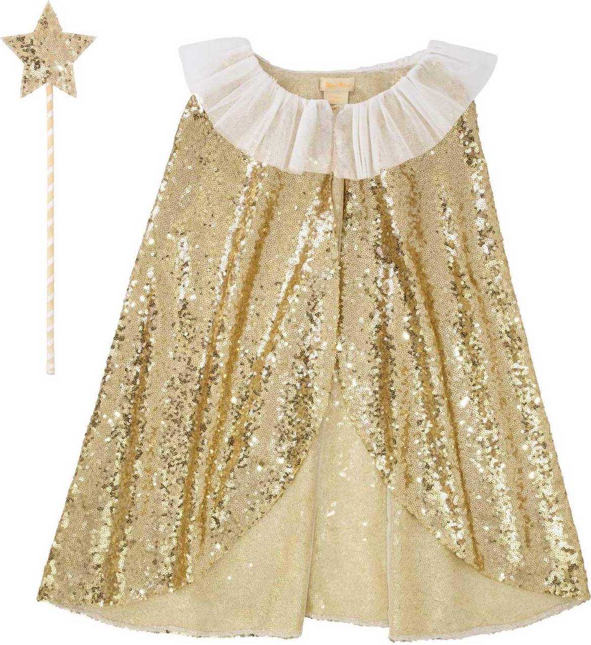 Bild på Meri Meri Gold Sequins Cloak with Magic Wand