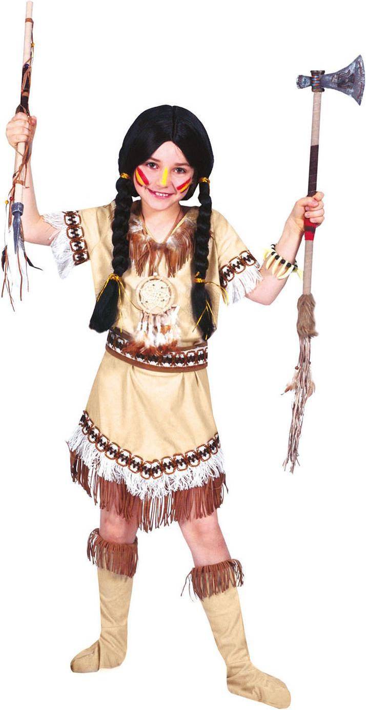 Bild på Vegaoo Indian tjej maskeraddräkt deluxe Running bear Prinsess 116 cm