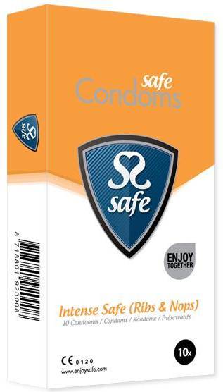  Bild på Safe Intense Safe Rib & Nops 10-pack kondomer