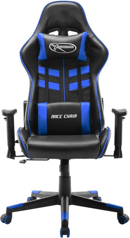  Bild på vidaXL Adjustable Armrest Artificial Leather Gaming Chair - Black/Blue gamingstol