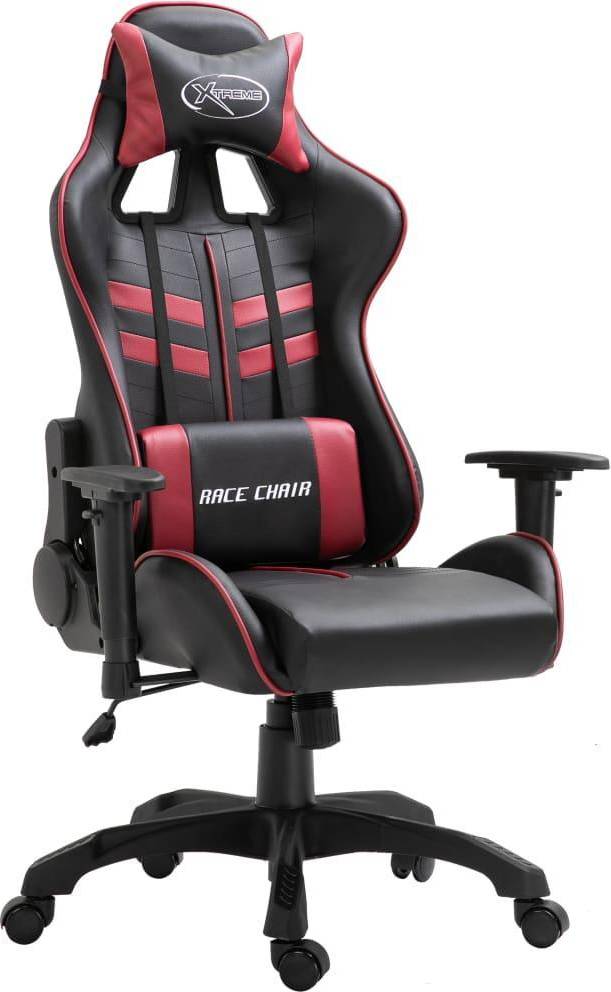  Bild på vidaXL PU Leather Gaming Chair - Black/Burgundy gamingstol