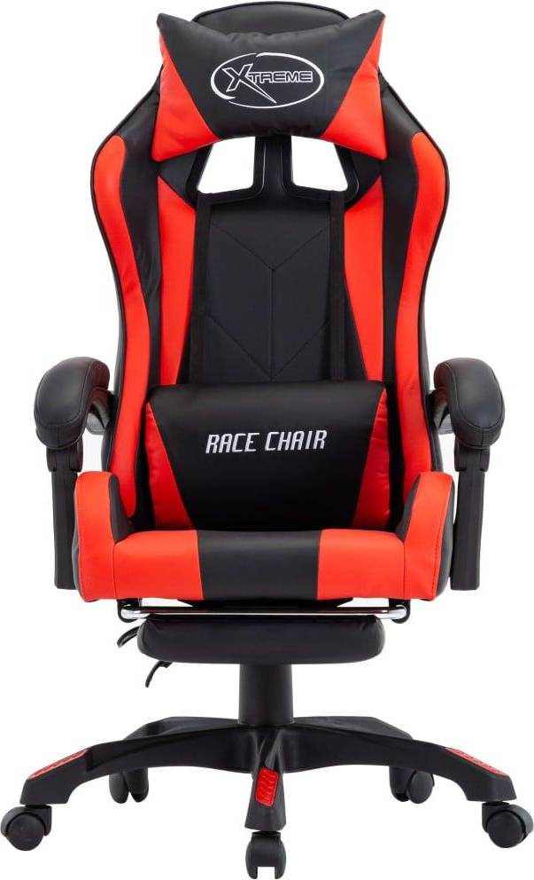  Bild på vidaXL Imitation Leather with Footrest Gaming Chair - Black/Red gamingstol