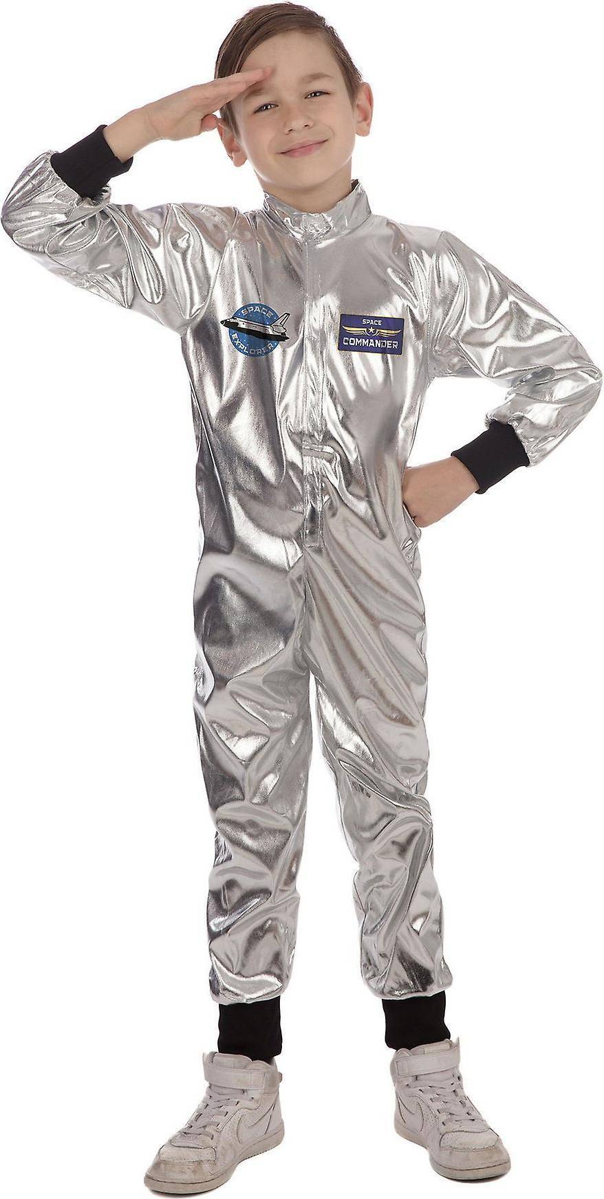 Bild på Bristol Novelties Bristol Novelty Barn/Kids Astronaut Jumpsuit Kostym Silver/Black/Blue S