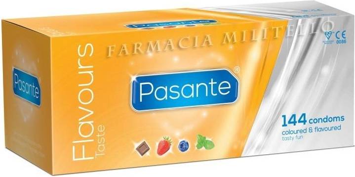  Bild på Pasante Taste Strawberry Crush 144-pack kondomer