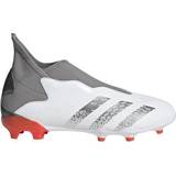 Fotbollsskor Barnskor Adidas Junior Predator Freak .3 Laceless FG - Cloud White/Iron Metallic/Solar Red