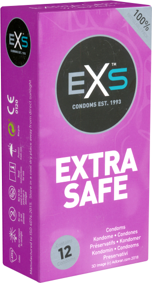  Bild på EXS Extra Safe 12-pack kondomer