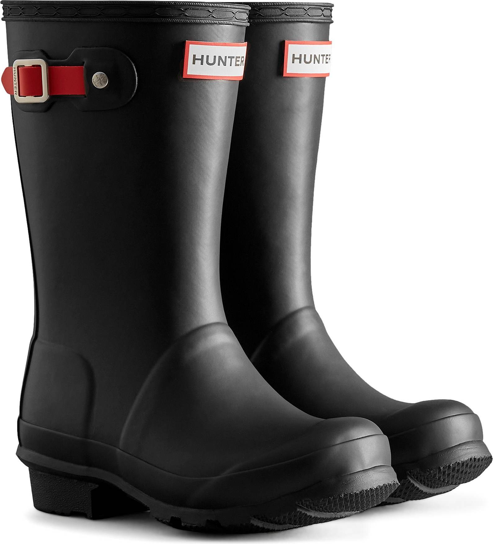  Bild på Hunter Insulated Wellington Boots - Black Logo Red gummistövlar