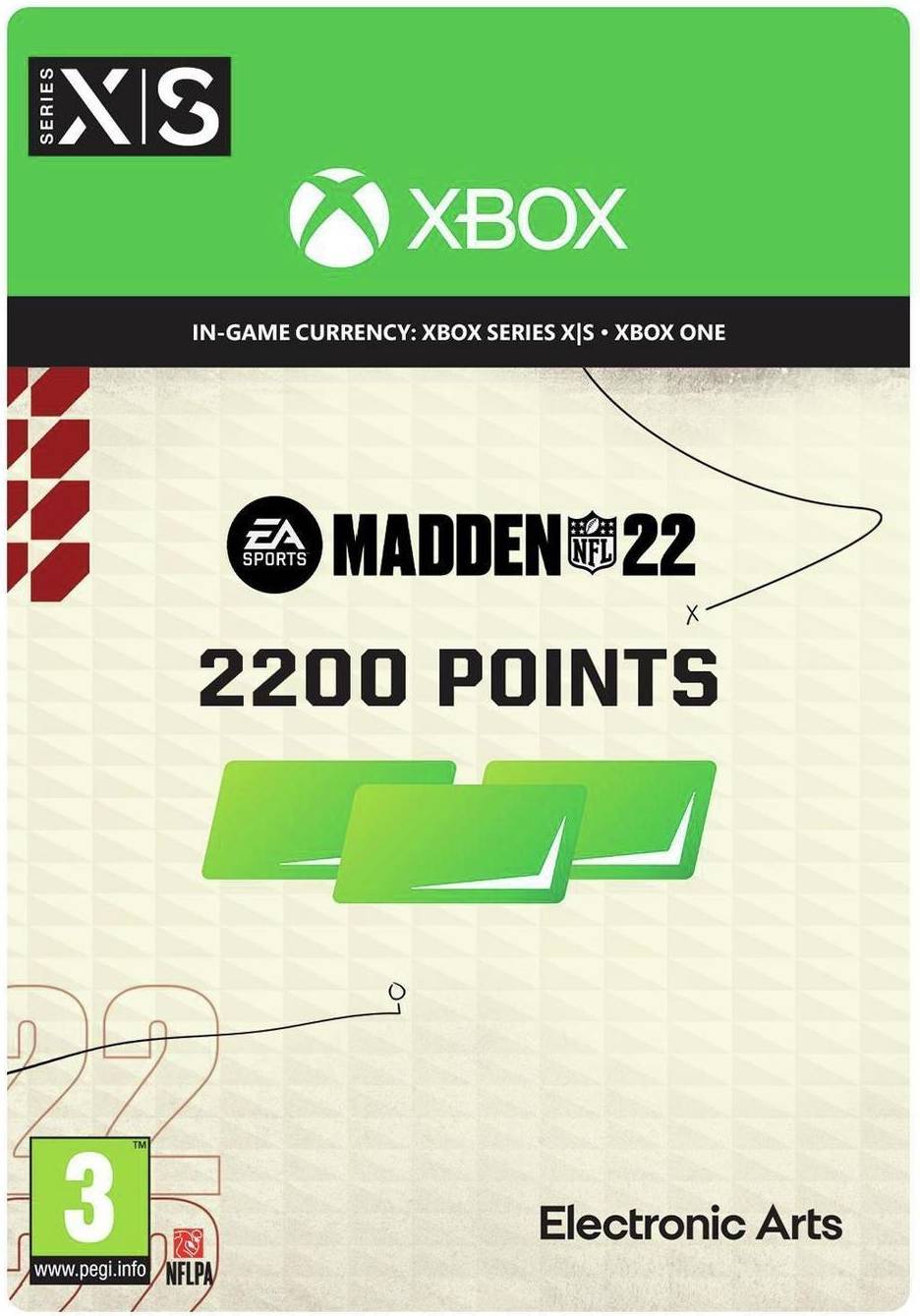  Bild på Electronic Arts Madden NFL 22 - 2200 Points - Xbox One game pass / saldokort
