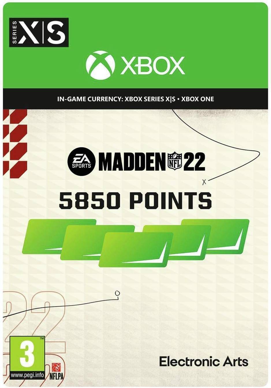  Bild på Electronic Arts Madden NFL 22 - 5850 Points - Xbox One game pass / saldokort