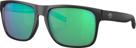Green Mirror 580P Polarized Costa Del Mar Rincon Sunglasses RIN 11 OGMP Black 