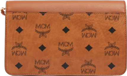 MCM Diamond Shoulder Bag In Visetos Mini - Cognac • Pris