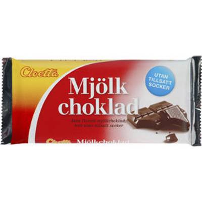 Cloetta Milk chocolate with No Added Sugar 100g