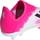 Adidas Kid's X 19.3 FG Laceless - Cloud White/Core Black/Shock Pink