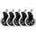 L33T 3 Inch Universal Black Gaming Chair Casters - 5 Pieces