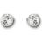 Swarovski Rhodium Earrings - Silver/Transparent