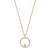 Swarovski Creativity Cirkel Necklace - Rose Gold/White