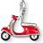 Thomas Sabo Lovely Holiday Scooter Charm - Silver/Red/Black