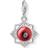 Thomas Sabo Charm Club Evil Eye Lotus Flower Charm - Silver/Red/White