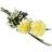 Blommor till begravning & kondoleanser Handcuff with Yellow Carnations & Bear Grass Lång bukett