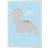 A Little Lovely Company Baby Brontosaurus Poster 50x70cm