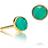 Izabel Camille Orient Silver Gold Plated Earrings w. Green Onyx (A1504gs)
