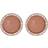 Fossil Stainless Steel Rose Gold Stud Earrings w. Pink Glass Transparent Crystals (JF02498P)