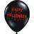 PartyDeco Latex Ballon Happy Halloween Black/Red 6-pack