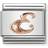 Nomination Composable Classic Link Letter E Charm - Silver/Rose Gold/White